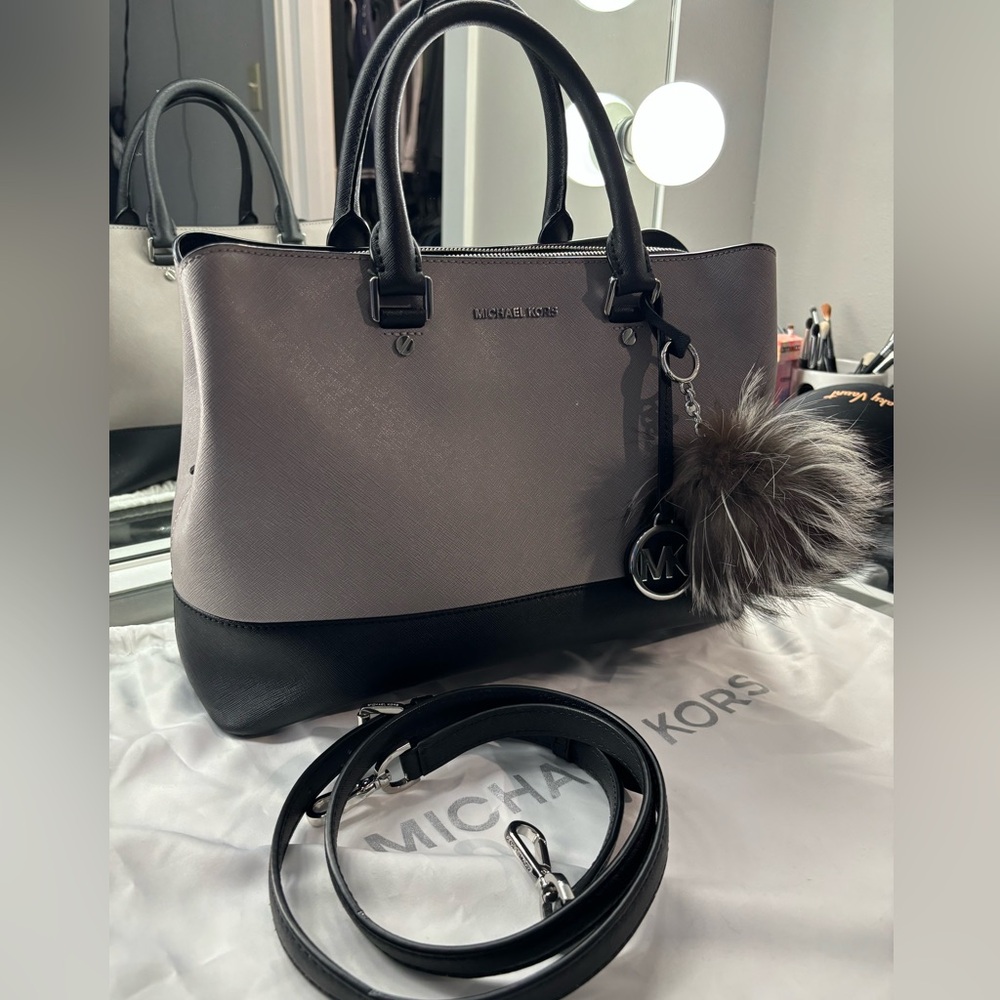 Michael Kors Savannah color block large satchel
